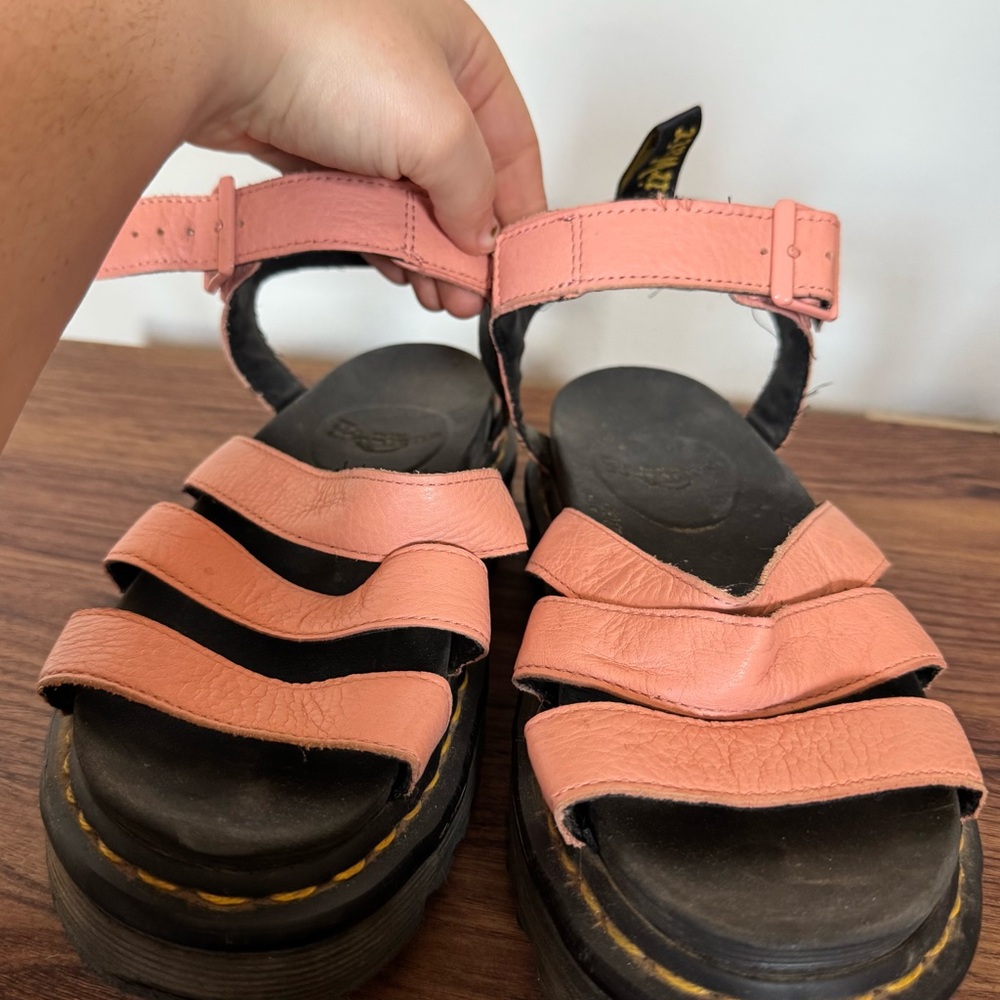 Dr. Martens Pink Strappy Sandals